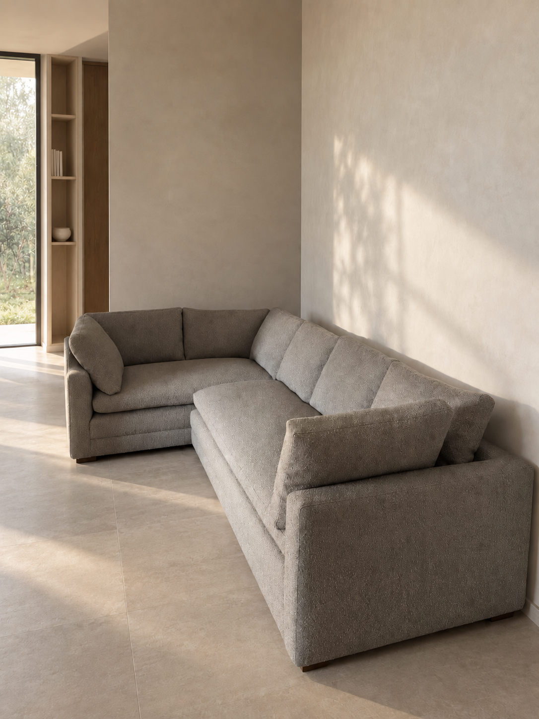 Sofá en L fabricado por CABLAN Studio